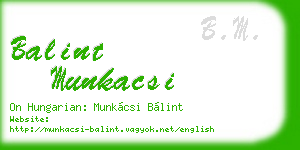 balint munkacsi business card