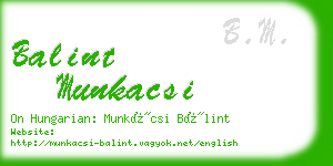 balint munkacsi business card